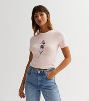New Look Pale Pink Disney Minnie Mouse Crop T-Shirt